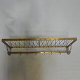 Vintage aluminum wall coat rack