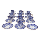 Service à café tuscan fine english bone china bleu (10 services)