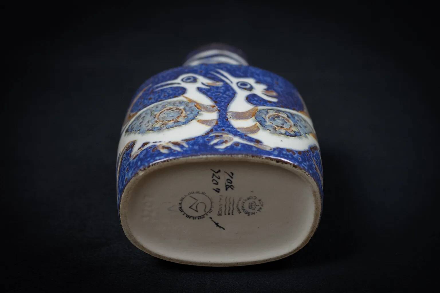 Royal Copenhagen “Baca” earthenware soliflore, Nils Thorsson, 60s/70s