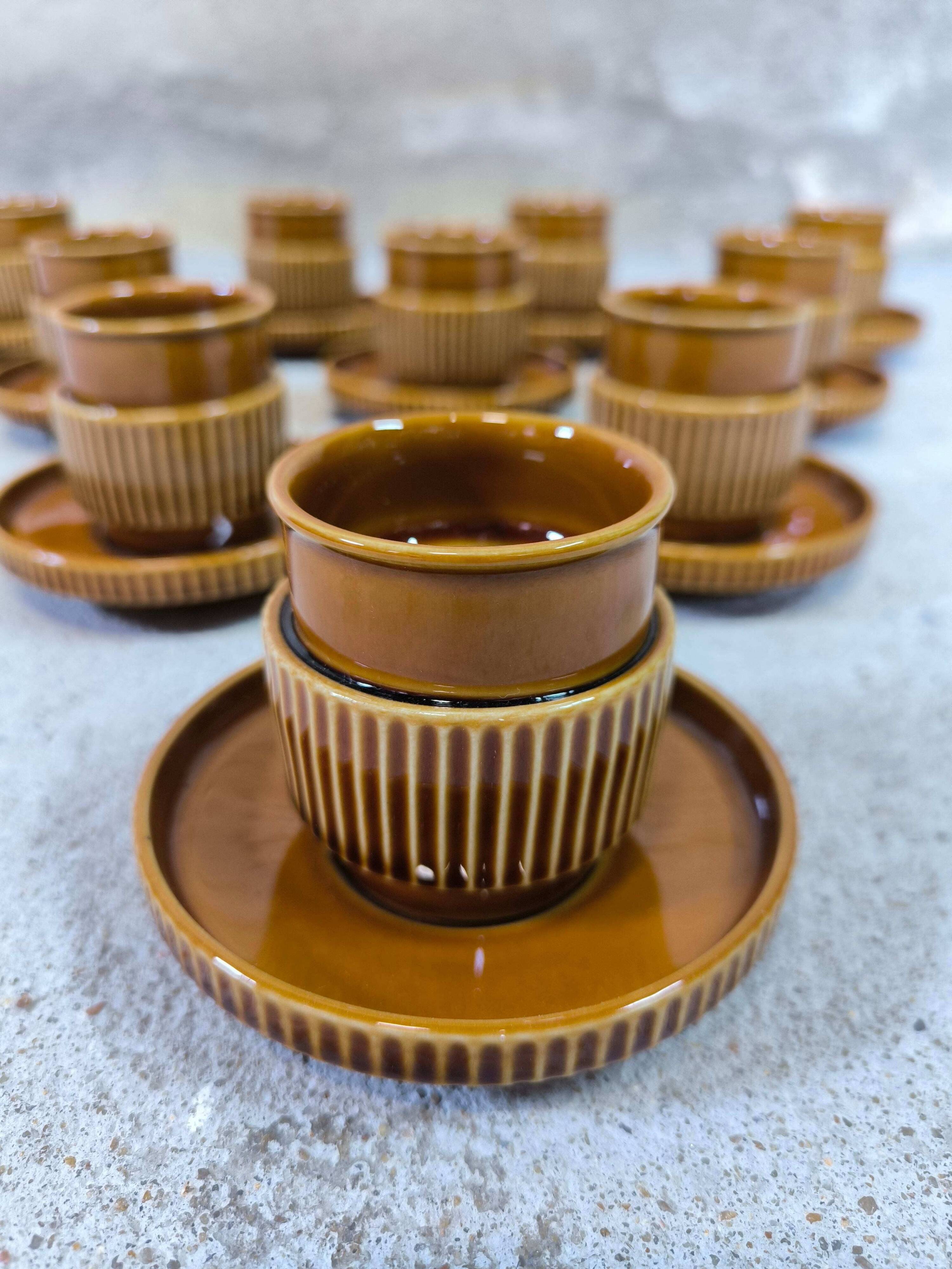 Set of ten vintage Tognana cups, Italy.