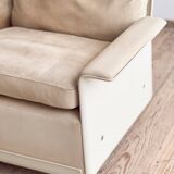 Canapé design 620 en suédine beige par Dieter Rams pour Vitsœ – Mid-Century