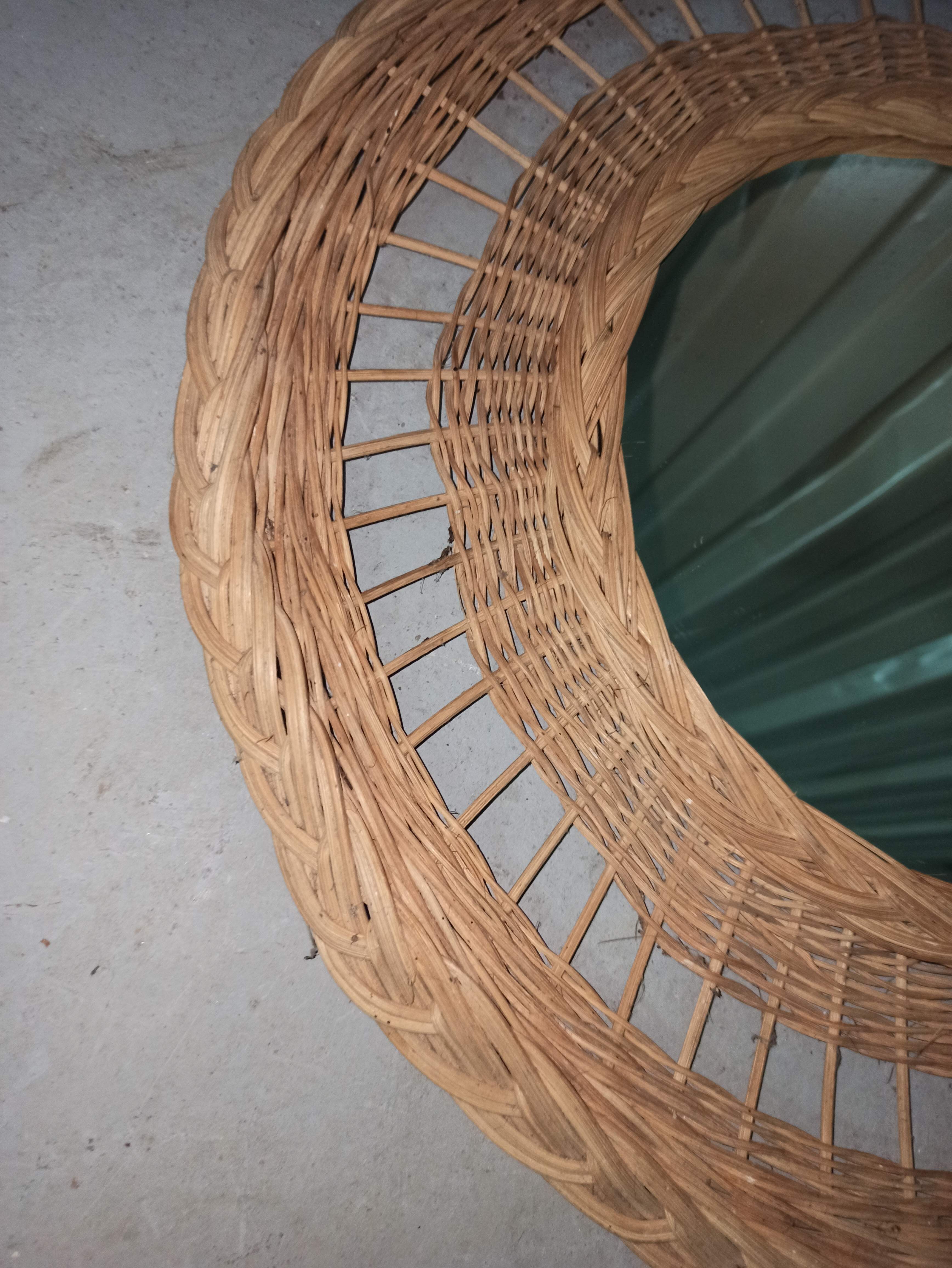 Rattan mirror