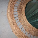 Rattan mirror