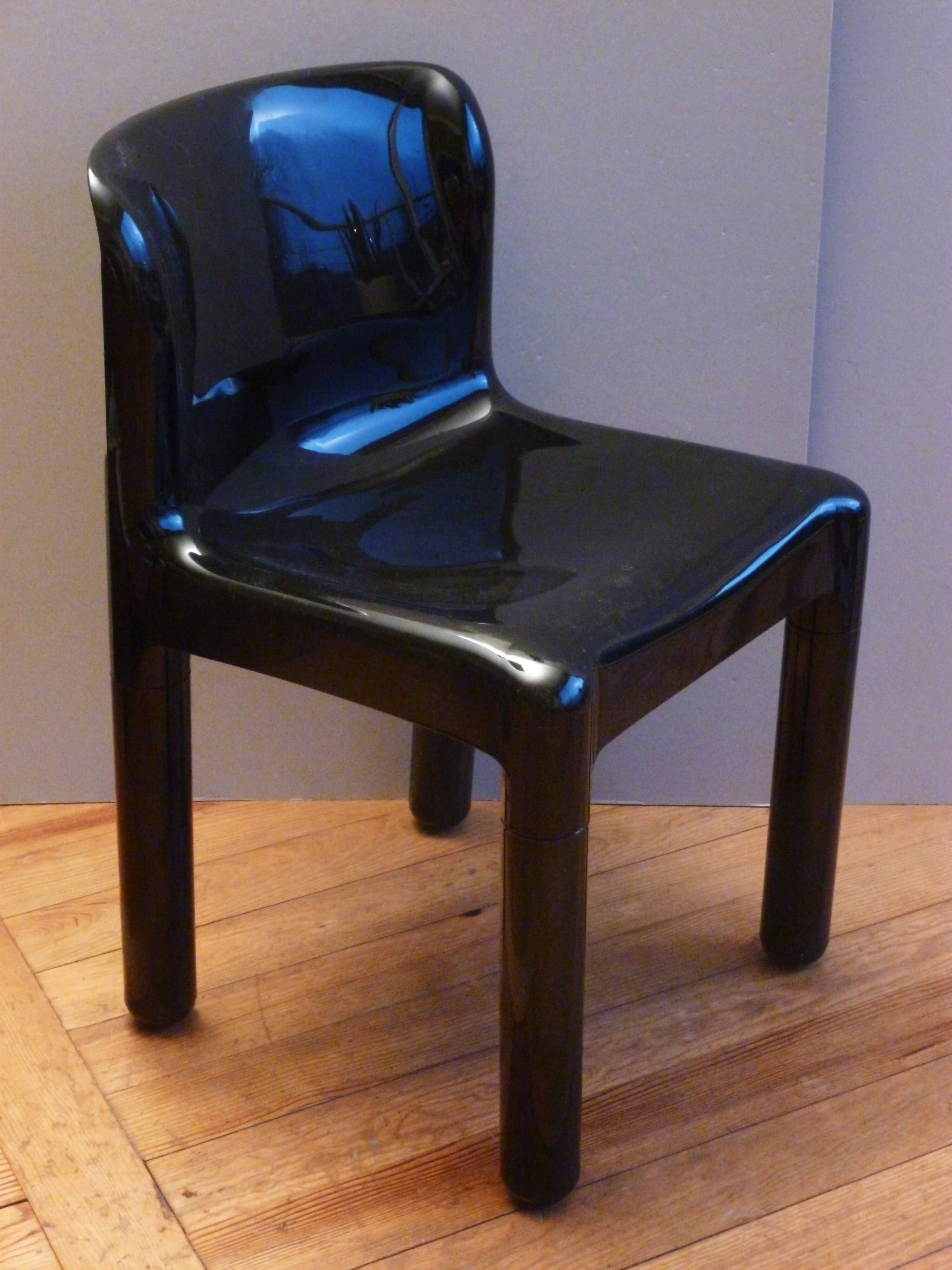 Four chairs, by Carlo Bartoli, model "4875", Kartell edition, 1970s