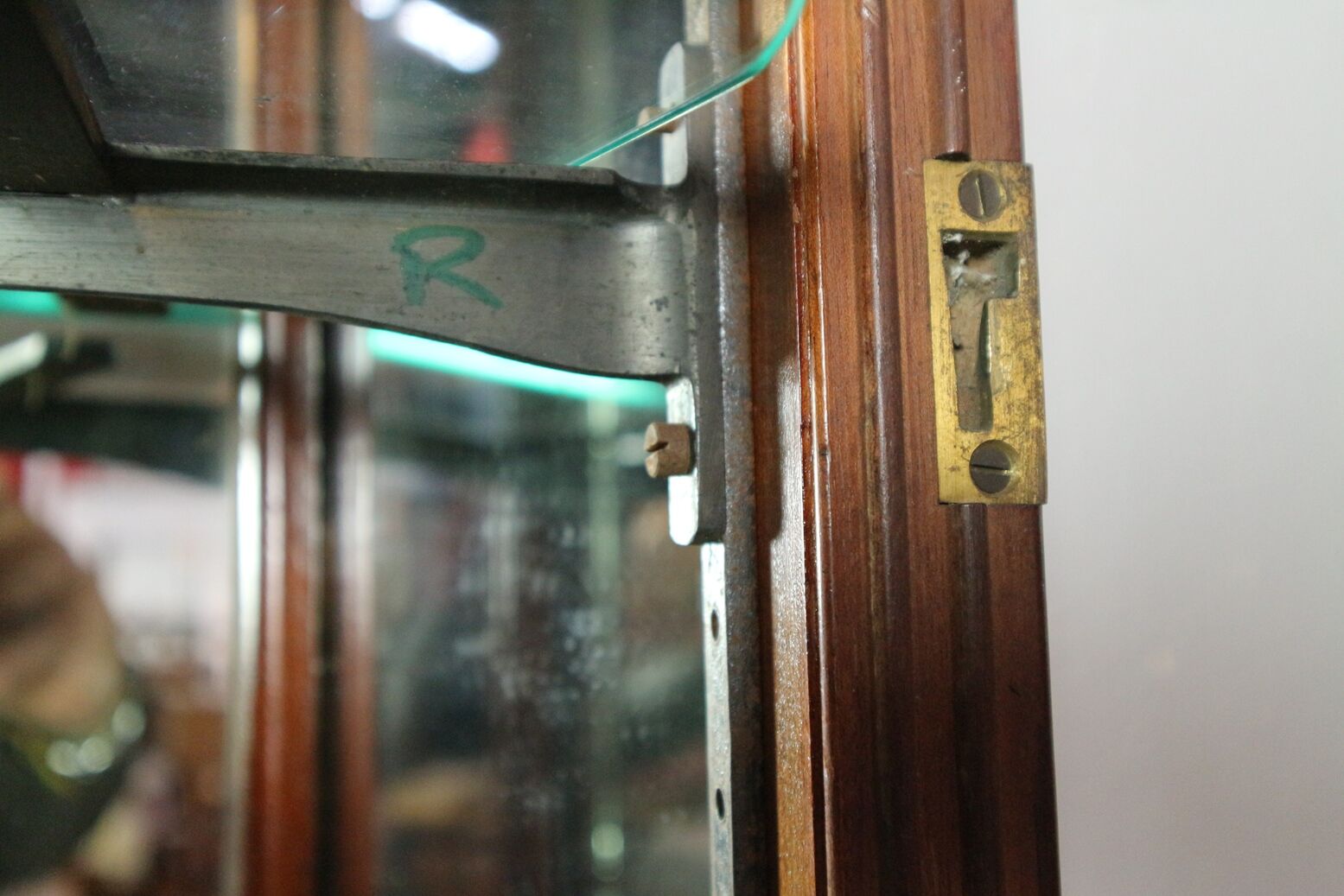 Set of 2 antique display cabinets