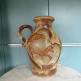 Vase WG Scheurich 490-42 decorated with cave paintings