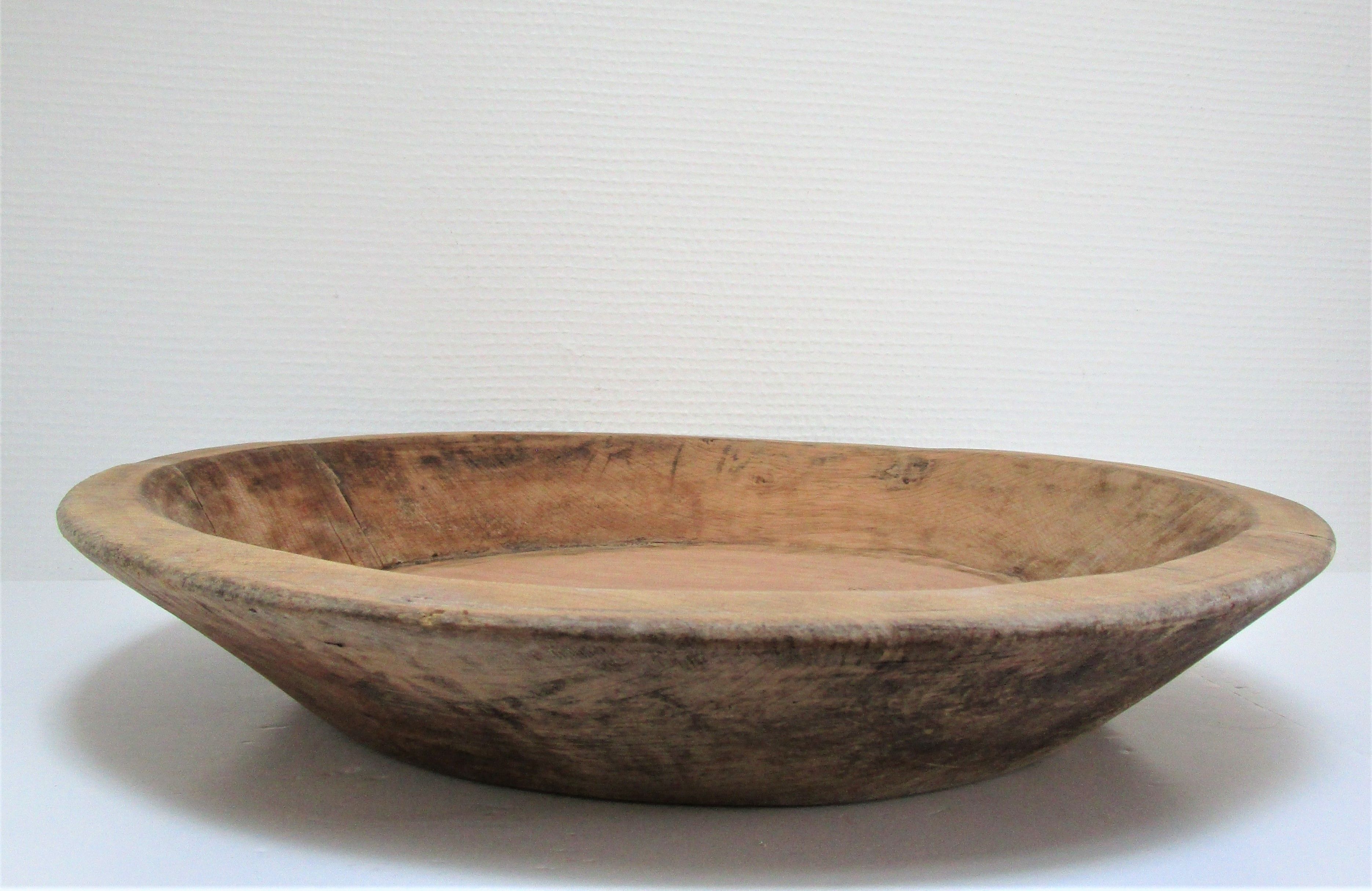 Large flat solid wood patinated vintage popular art