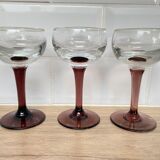 Set of 3 stemmed glasses