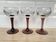 Set of 3 stemmed glasses