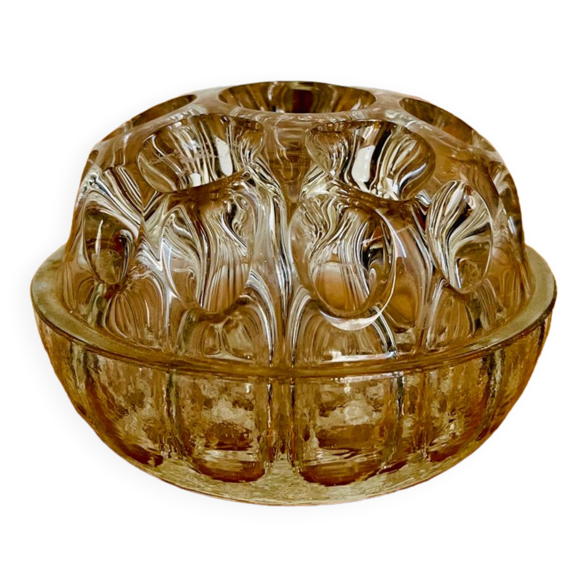 Antique glass flower pick