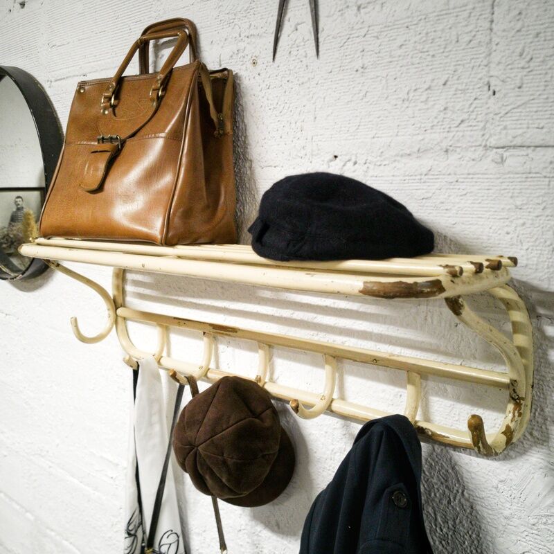 Porte-chapeaux et porte-manteau en bois courbé