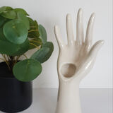 Baguier , soliflore , in pearly porcelain and gold