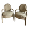 Paire de fauteuils Louis XVI
