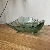 Tinted glass “leaf” dish