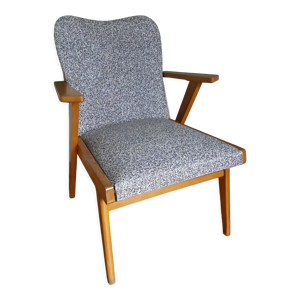 Fauteuil style scandinave skaï