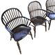 4 x Classic Georgian Bow and Stick Back Windsor Chair / Crinoline stretcher chairs