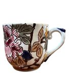 Gien earthenware tea set, peony decoration