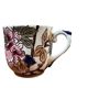 Gien earthenware tea set, peony decoration