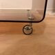 Smoked plexiglass side table/occasional table by designer Michel Dumas.