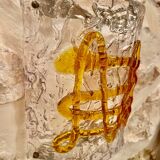 Mazzega two-tone Murano glass wall lamp, Italy 1970
