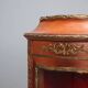 Antique baroque-style display cabinet in mahogany and bronze, Italy, 20th century.