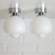 2 appliques, plafonniers en verre opalin