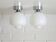 2 appliques, plafonniers en verre opalin