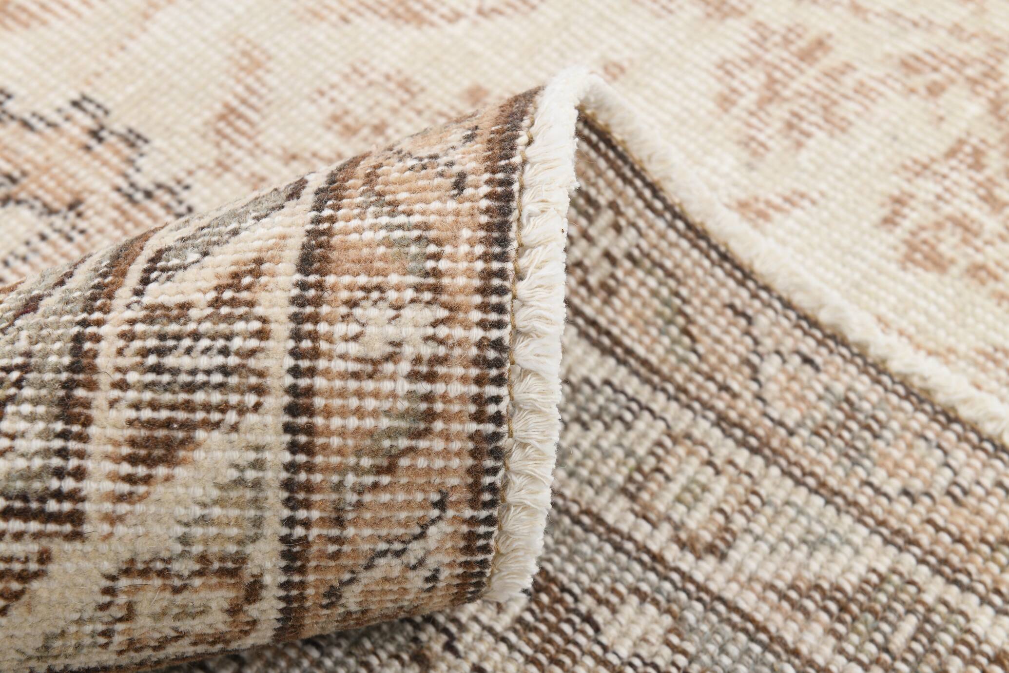 5x9 Classic Brown & Beige Vintage Rug, 163x267Cm