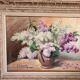 Tableau Drawing Pastel Still Life Lilac Bouquet Flowers Signed Lebailly Enc