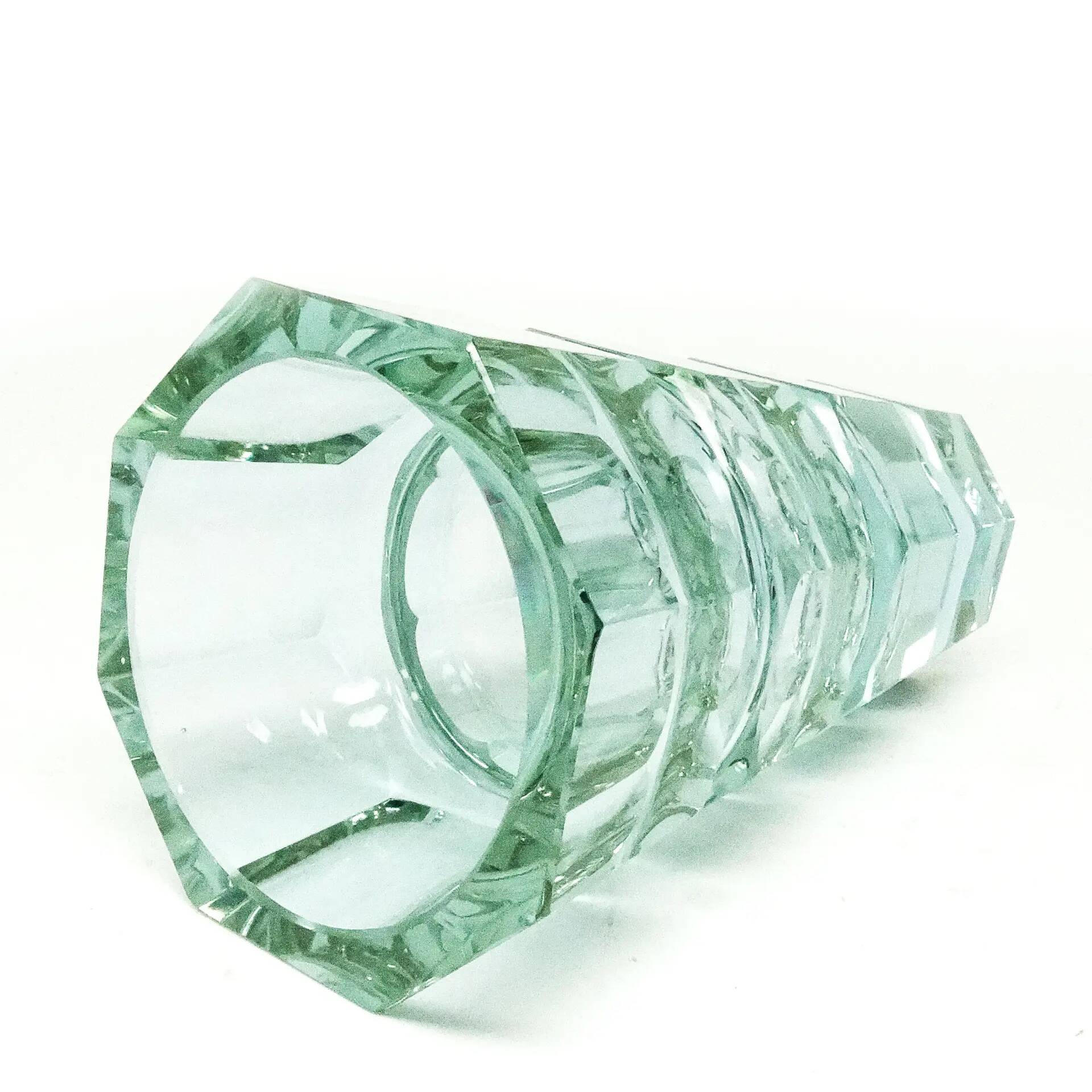 Art Deco vase, alexandrite glass, design by J. Hoffmann, Moser, Czechoslovakia, 1930s