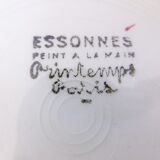 Set of 4 vintage soup plates from Printemps Paris, Essonnes model, in porcelain