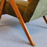 Mid Century Easy Chair Model B - 310 Var in Forest Green Velvet