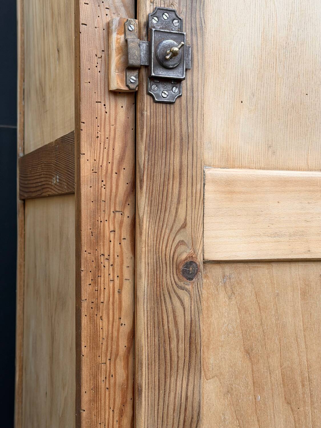 Vintage wooden wardrobe from 1940.