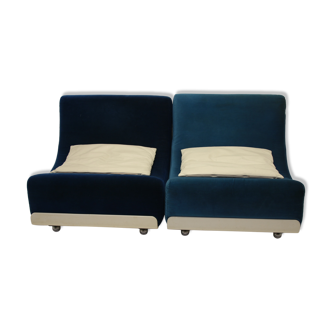 Set of 2 orbis lounge chairs by luigi colani for cor sitzcomfort - 1970s