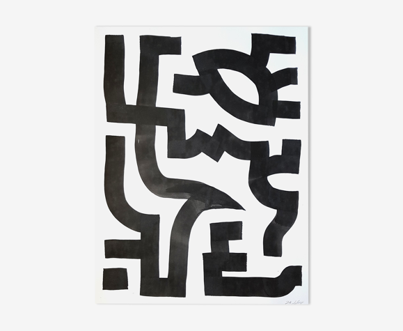 Peinture sur papier sans titre