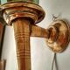Moroccan lantern wall lamp in brass, glass and colored stained glass windows