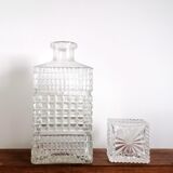 Diamond cut whisky decanter