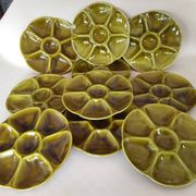 10 earthenware oyster plates from Gien