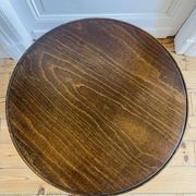 Turned wooden side table