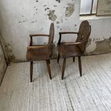 Pair of Savoyard armchairs