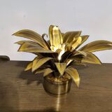 Lampe de table fleurie Maison Jansen, années 1970