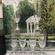 Set of 6 lance model champagne flutes, design made in France from the 1970s.