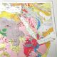 Old geological Africa map 43x43cm from 1950