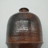 Vase bouteille en grès pyrité
