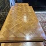 Louis XV style flat desk in blond mahogany