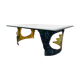 Table basse en bronze massif & verre par Willy Ceysens, 1970s