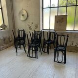 Lot 11 black Baumann bistro chairs