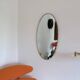 Vintage oval rockabilly mirror, 1960s