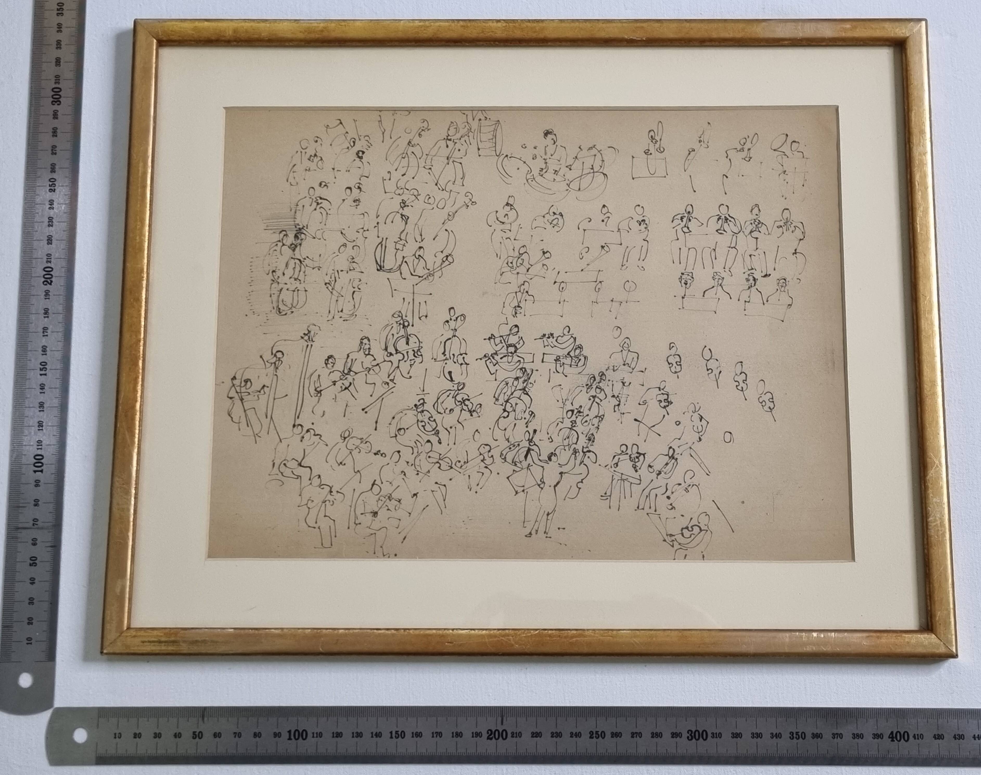 Heliogravure after Raoul Dufy – orchestra in performance (42 x 34 cm)