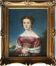 19th Century Antique Biedermeier Young Lady Miniature Portrait Painting